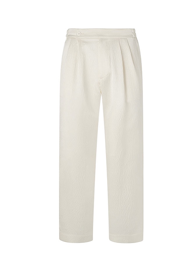 SILK TWO PLEATED EASY PANTS